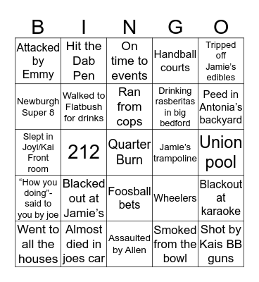 Group Bingo Card