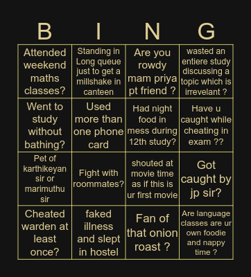 Vetri vikaas Bingo Card