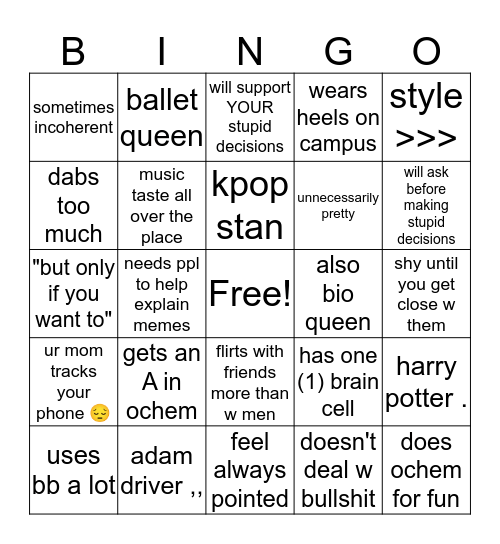 airwrecka gillespo Bingo Card