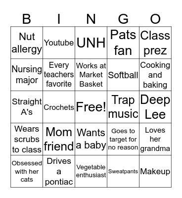 KENDALL BIRD STARTER PACK Bingo Card