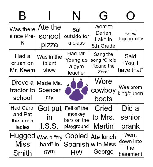 WVCS BINGO 💜💛 Bingo Card