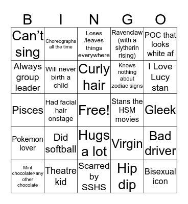 Natalia Bingo Card