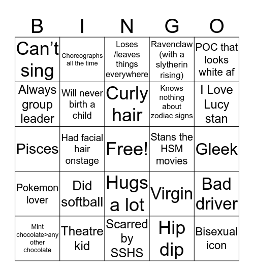 Natalia Bingo Card