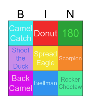 Ice Skating Bingo Card