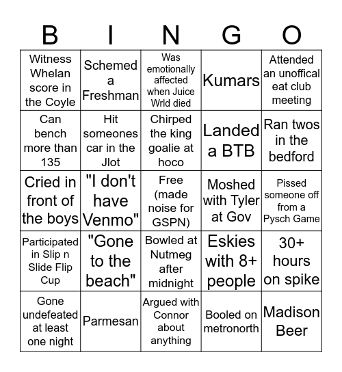 Farms Bingo: Boys Editions Bingo Card