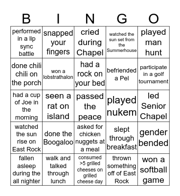 SG1 YOUTH Bingo Card