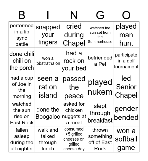 SG1 YOUTH Bingo Card