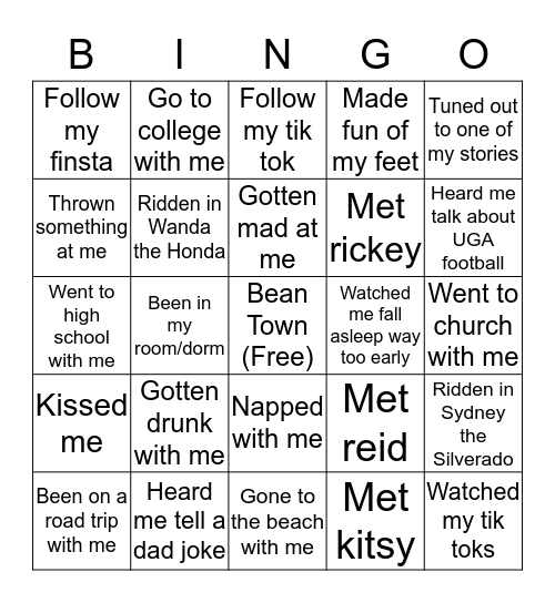 Ben 10 Bingo Card
