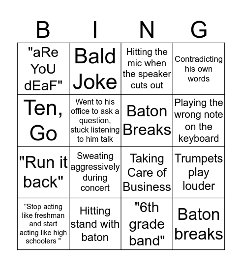 Thomas edition Bingo Card