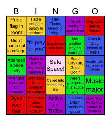 LGBT @ LU BINGO Card