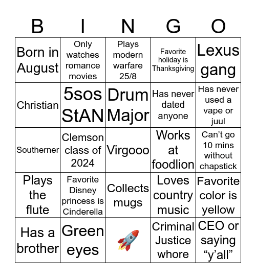 mArris! bingo Card