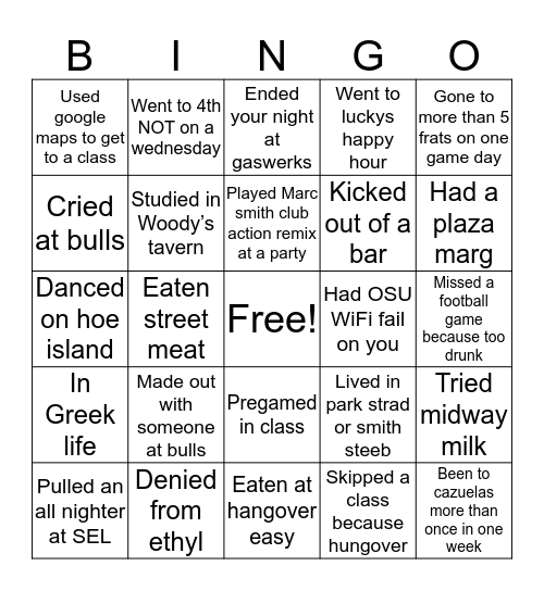 osu!mania Bingo Card
