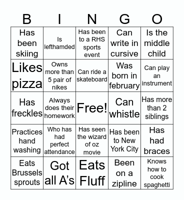 Buonopane Bingo Card