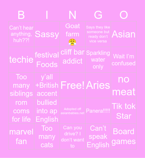 Bingo Card