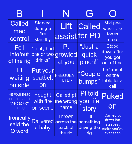 — EMS — Bingo Card