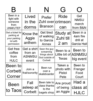 Bingo Card