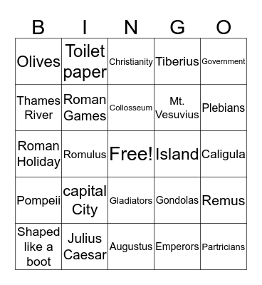 Buonopane Bingo Card