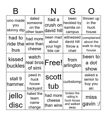 christmas tree Bingo Card