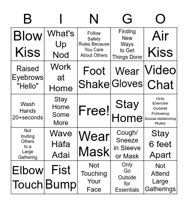 GUÅHAN-STYLE COVID-19 Bingo Card