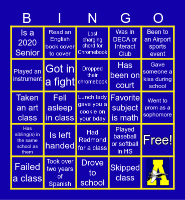 Airport Jets Bingo Card