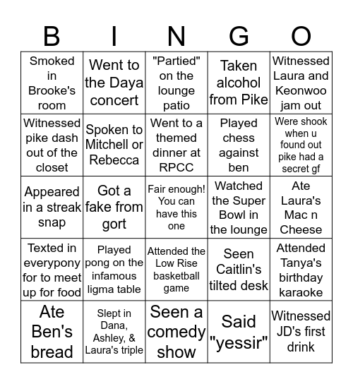 LR6 UNIT 3 Bingo Card