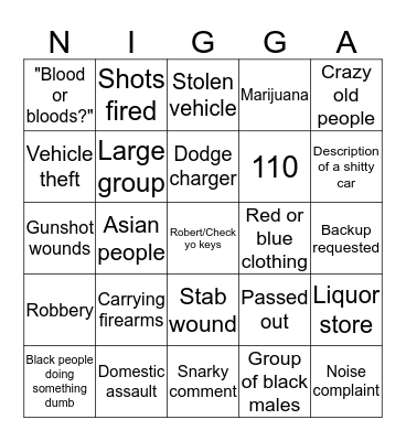 Chiraq Bingo Card