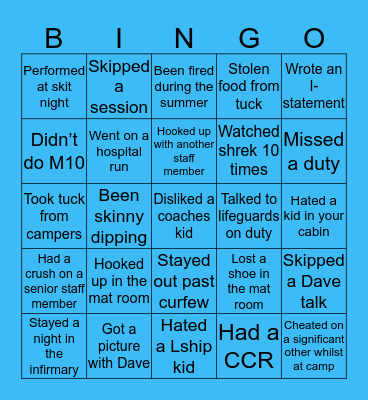 Olympia Counsellors Bingo Card