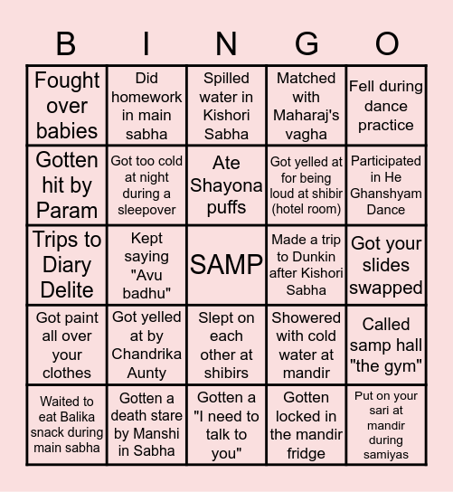 PHILLY KISHORI MANDAL Bingo Card