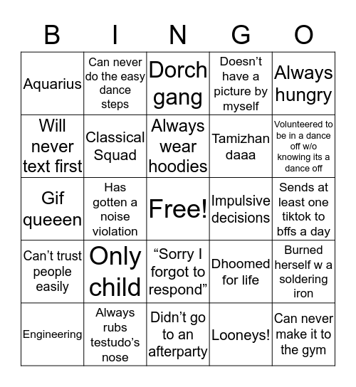 Varunaa’s Bingo Card