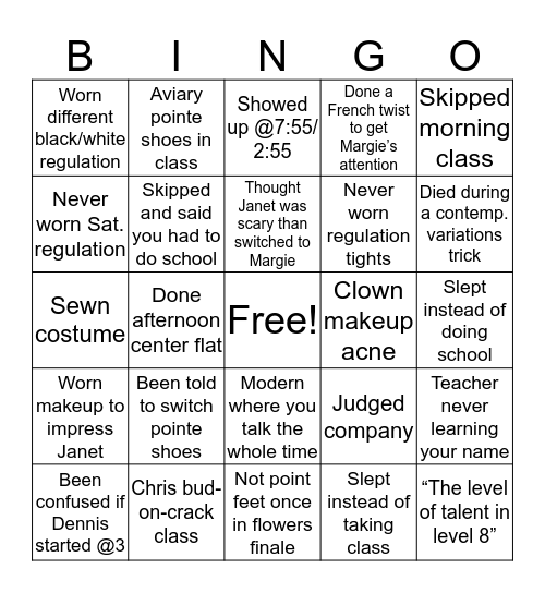 PBT Bingo Card