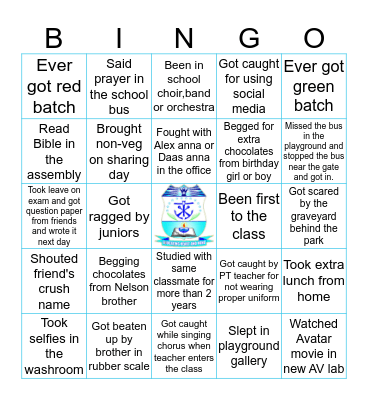 Notre Dame of Holy cross Bingo Card