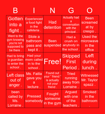 GLC Bingo . Bingo Card