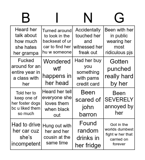 THE ASHLEY BARRON Bingo Card