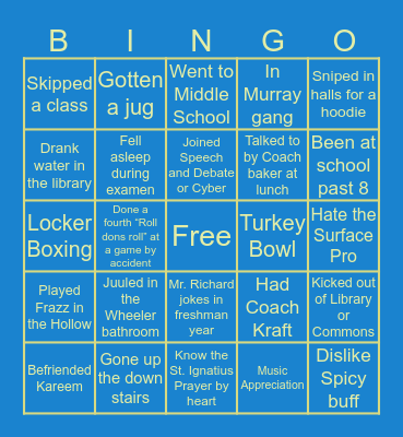 LOYOLA BLAKEFIELD Bingo Card