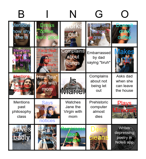 Mariel Bingo Card