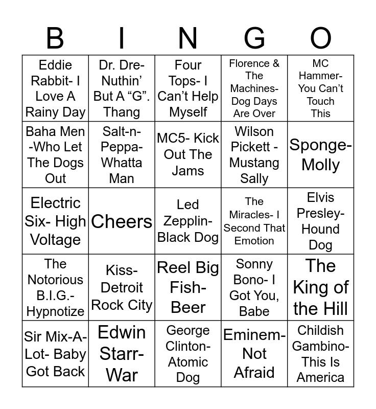 Presents Radio Bingo Coverall Bingo Card