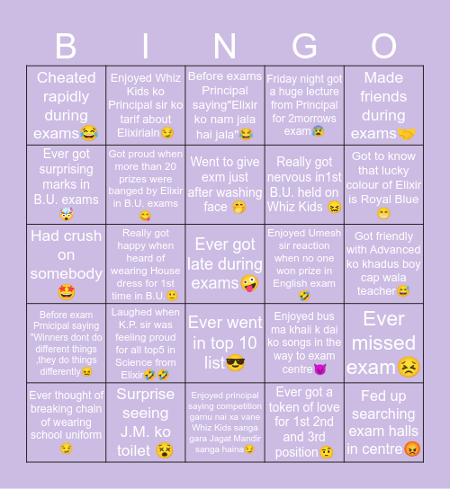 Boost Up 😵😁 Bingo Card