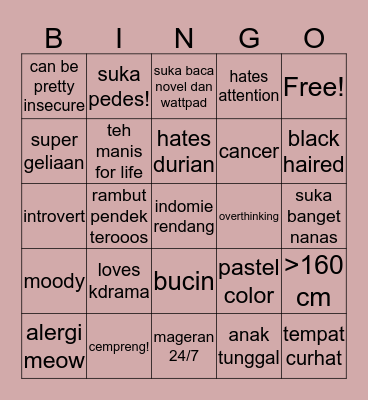 FIASKH BINGO! Bingo Card