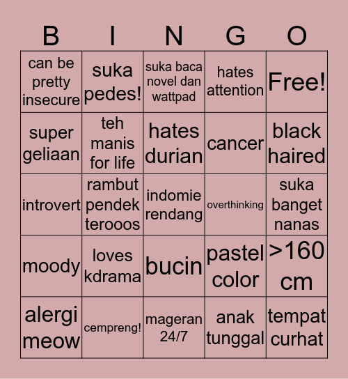 FIASKH BINGO! Bingo Card