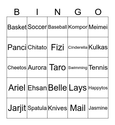 Seulgi Bingo Card