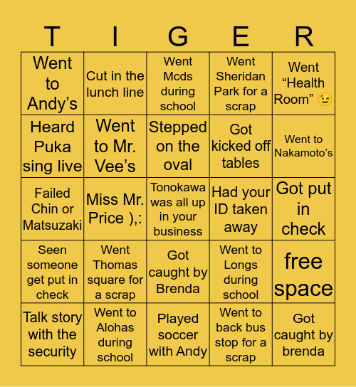 Bingo Card