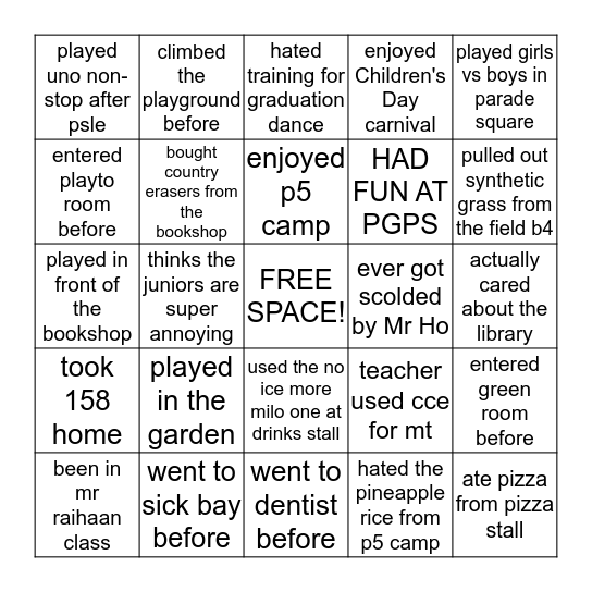 Bingo Card