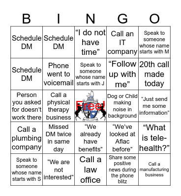 Phone Blitz BINGO! Bingo Card