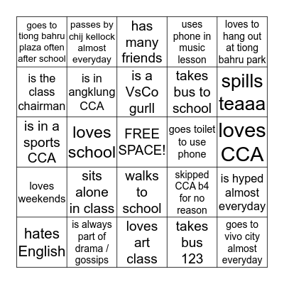 Bingo Card