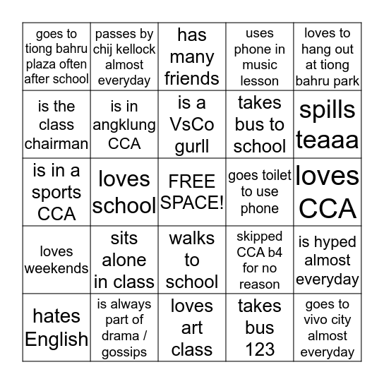 Bingo Card