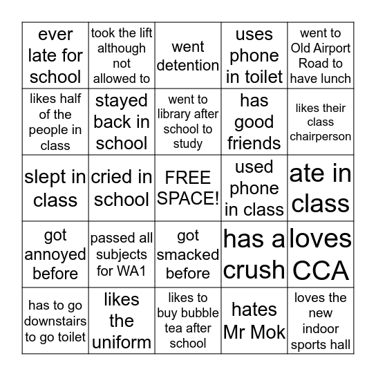 Bingo Card