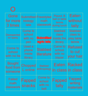 Whitesands Bingo Card