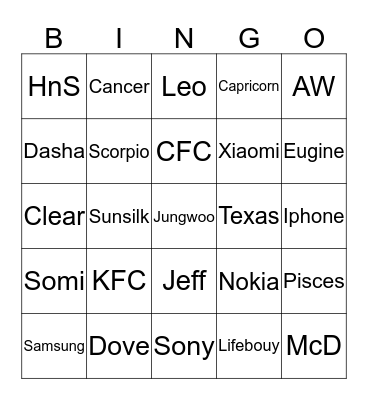 leeminhyoeng's Bingo Card