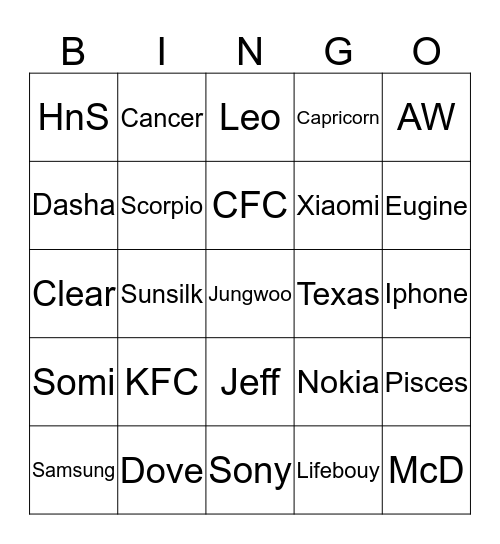 leeminhyoeng's Bingo Card