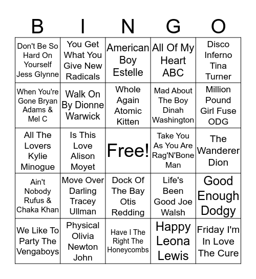 R&R Bingo Regular Game 1 Bingo Card